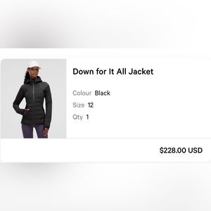 Black Down for It All Jacket